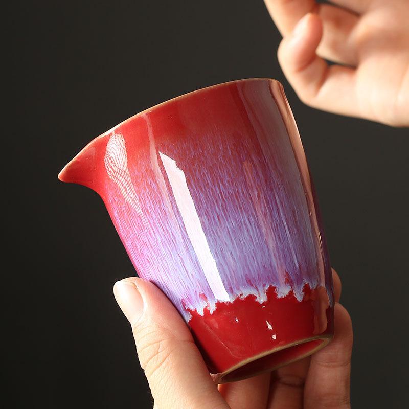 Japanese Ceramic TeaCup Kiln Transformation Fair Cup Chahai Chinese Home Decoration Heat-resistant Kung Fu Tea Accessories New