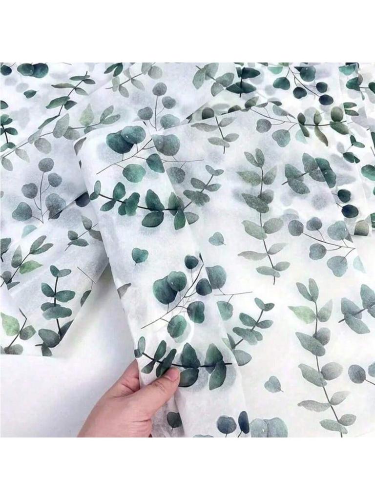 Unique Plant Design Plant Printed Leaf Packaging Paper, Gift Packaging Tissue, Suitable for Packaging Gifts, Birthdays, Holidays