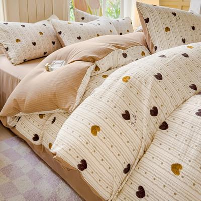 Small Fresh Four-piece Bed Sheet Quilt Cover Dormitory Three-piece Bedding