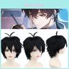 Breathtaking Black Cosplay Wig 30cm Of High-temperature Fiber For Authentic Look!