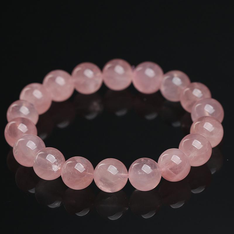 Hongchu Crystal Natural Grapefruit Agate Bead Bracelet Ice Madagascar Pink Quartz Bracelet