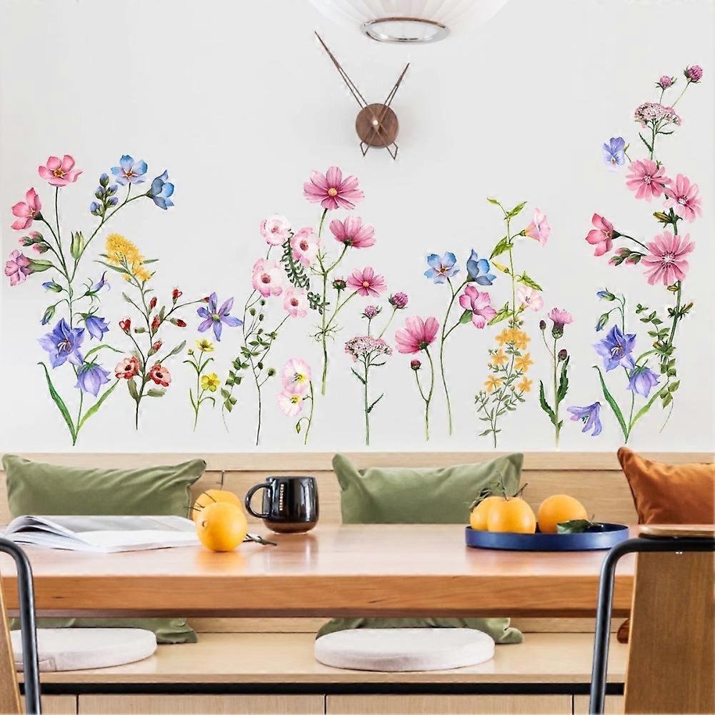 Beautiful Flower Wall Stickers Home Decoration DIY PVC Glass Electrostatic Stickers Home Bathroom Window