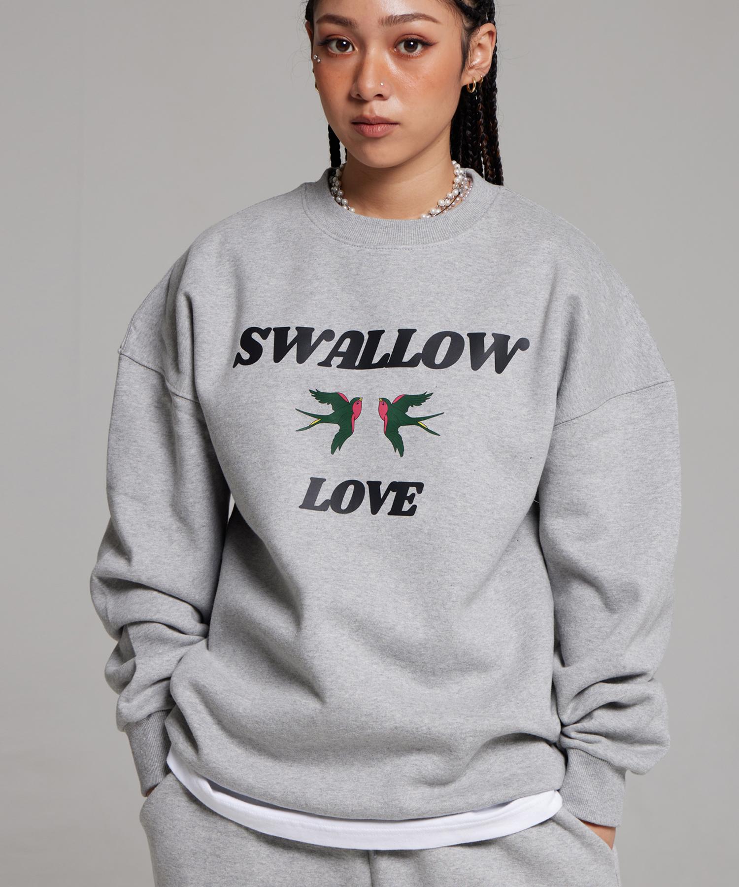Свитшот свитшот Cream Soda Lab Swallow Love Twin Серый M