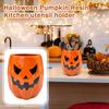 Halloween Pumpkin Resin Cutlery Holder Kitchen Storage Container Decorative
