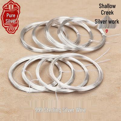 Filo d'Argento Sterling 999 Fatto a Mano per Gioielli Fai da Te, Braccialetti e Collane