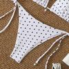2026 Women's Sexy Polka Dot Backless Lace-up Bikini Swimsuit