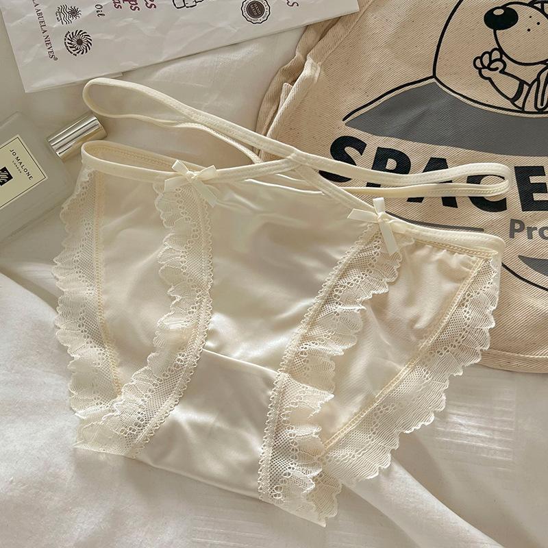

Женское сексуальное кружевное нижнее белье со средней посадкой, женские и женские роскошные дышащие кружевные трусики, трусики, трусики, нижнее белье S/M покинуть белый
