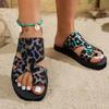New set of toe colored thick-soled slippers women's large size beach cool slippers wish