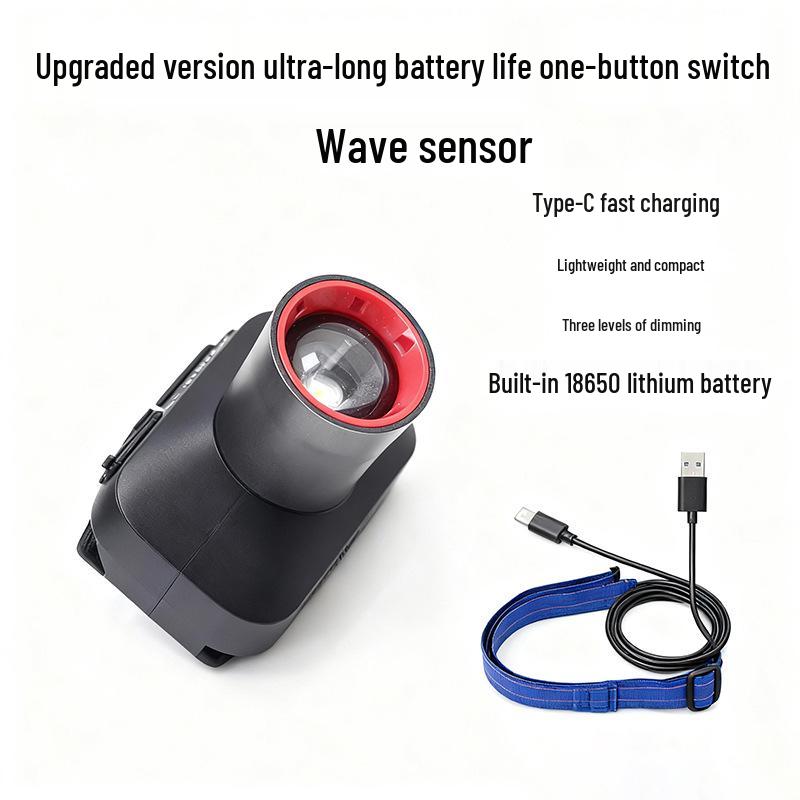 Multifunctional Waterproof Headlamp for Night Fishing, Cycling, and Adventure - High Brightness, Long Battery Life