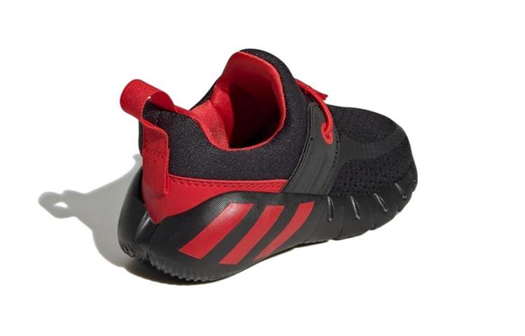 Adidas Rapidazen I Comfortable Abrasion Resistant Breathable Low top Toddler Shoes Black Red Infant And Toddler GY6652