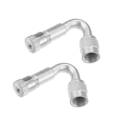 ACROPIX Universal 45 Degree Tire Valve Air Tire Valve Stem Extender with Dust Cap - Set of 2
