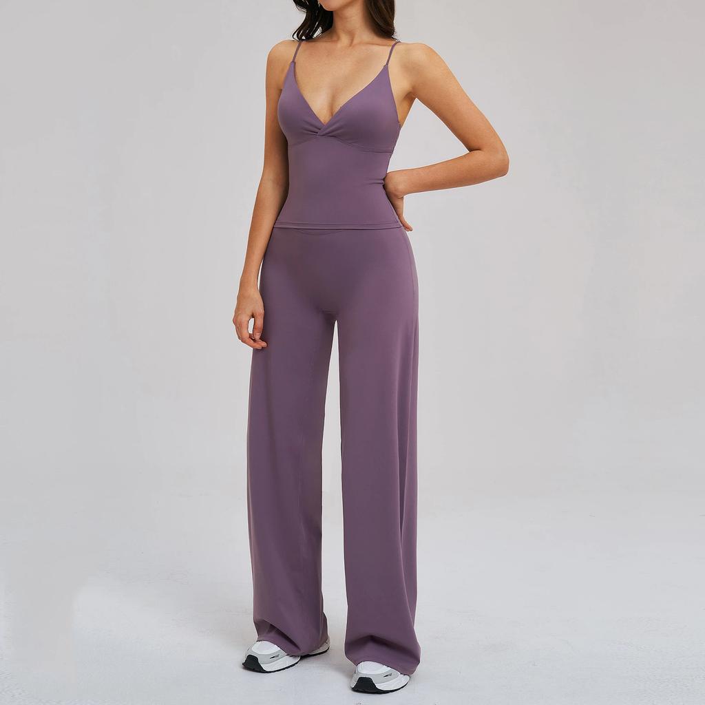 Nouveau débardeur de yoga d'été pour femmes avec dos creux et bretelles fines, débardeur tendance, sous-vêtement de sport, loisirs, course à pied
