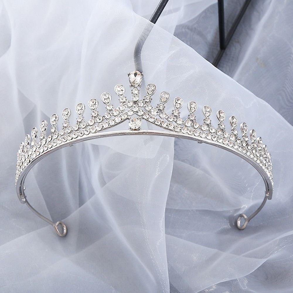 Pearl Tiara Bridal Crystal Hair Ornaments Bridal Hair Accessories Hair Comb Rhinestone Hair Hoop