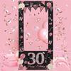 30th 40th 60th Birthday Photo Frame Photo Booth Props Rose Pink Gold Adult 30 40 60 Years Old Birthday Party Decor Background