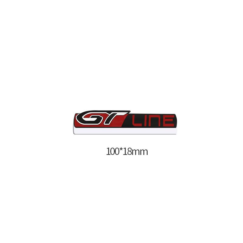 VZQR9 Metal 3D Badge GT LINE Logo Car Rear Trunk Body Sticker Emblem For Peugeot 206 307 308 3008 207 208 407 508 2008 5008 107 106