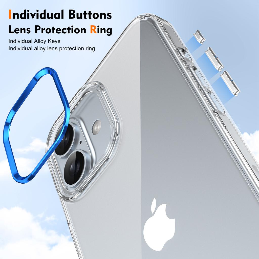 For iPhone 16 Clear Phone Case Hard PC Anti-Scratch Mobile Phone Back Cover