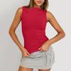 Top Corti Colorati da Donna con Scollo Tondo, Aderenti e Sexy