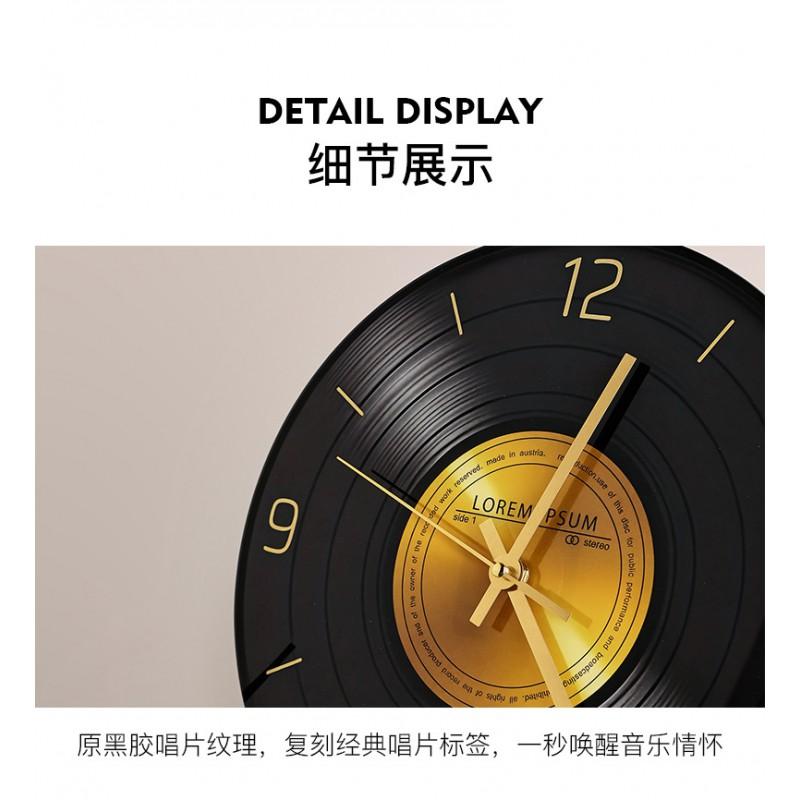 Retro Vinyl Record Wall Clock Decorative Desktop Living Room Home Office Vintage Style Modern Decor