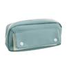 Pencil Case For Students With Large Capacity Dual Zipper Storage In Polyester Fabric