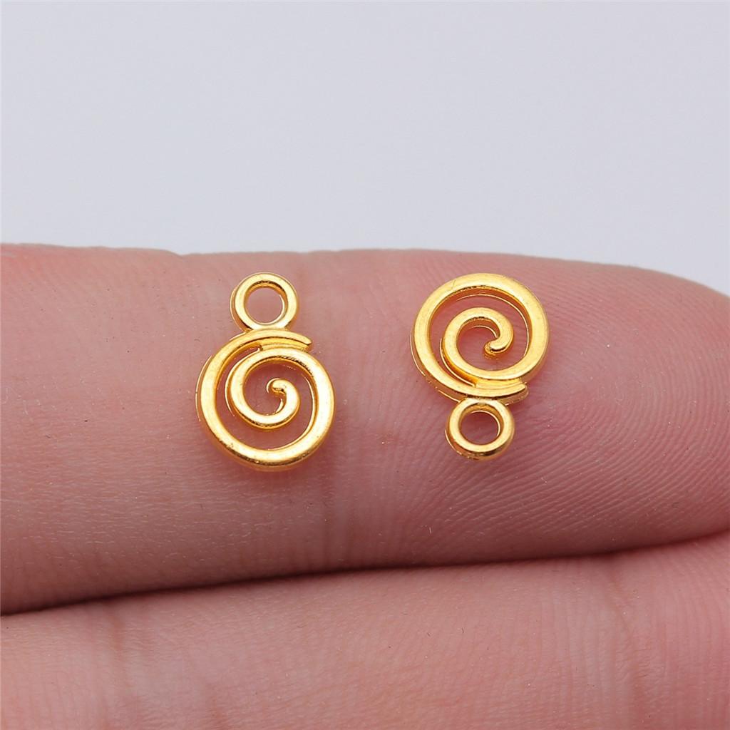 Berloques Pingentes Ondulados Gota de Água Espiral Materiais de Joalheria Infantil QC135