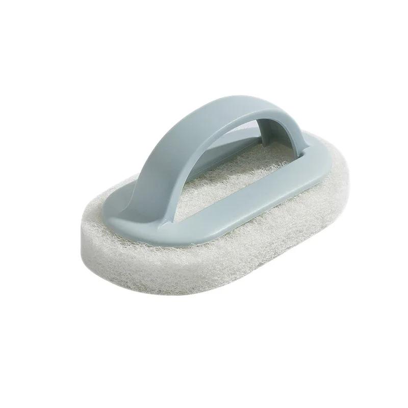 Handle Cleaning Brush Sponge Wall Glass Cleaning Sponge Shower Bathroom Kitchen Pot Dishwashing Cleaning Brush Dropship