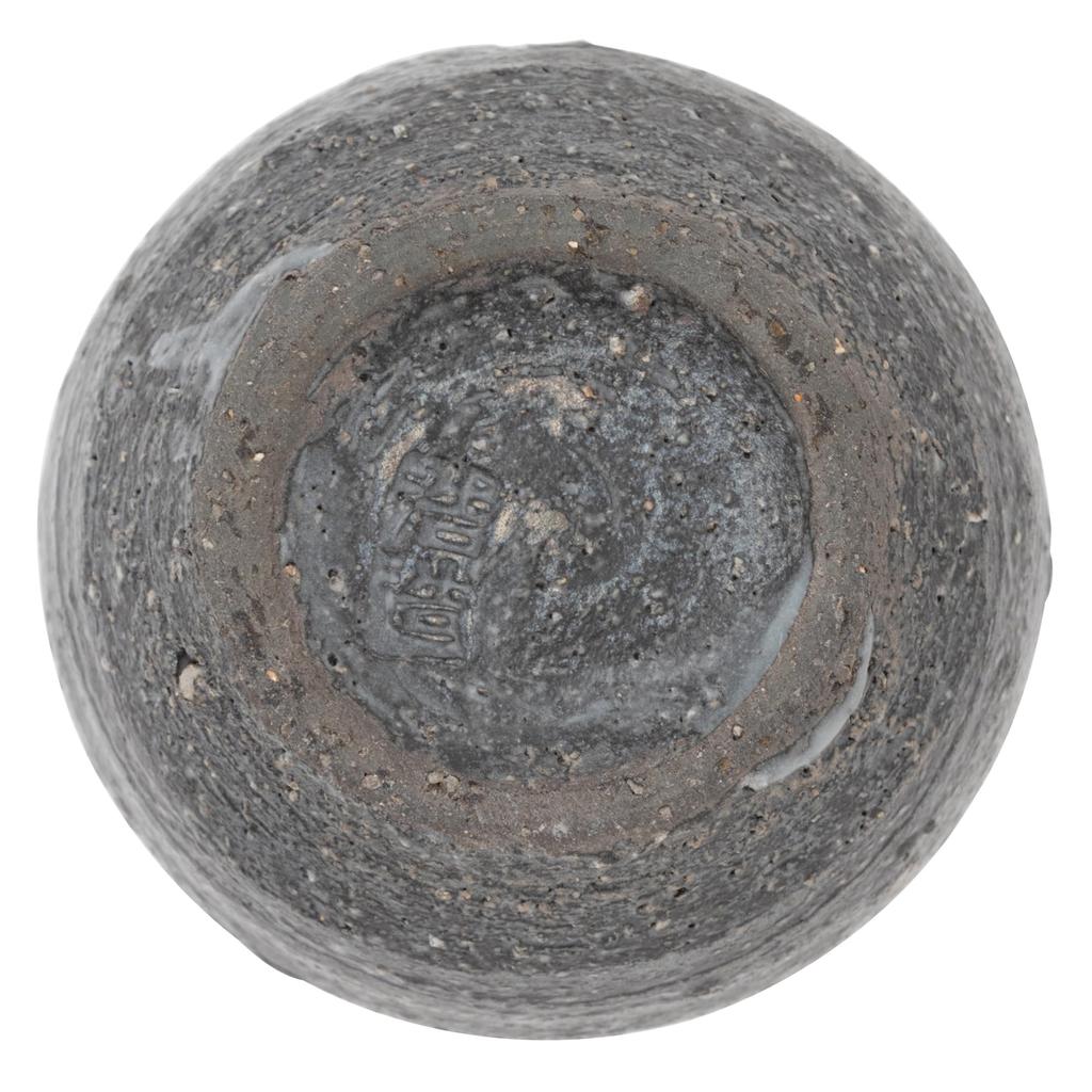 Marui Pottery Shigaraki Ware Hechimon Sake Cup 5cm Diameter Black Steel (Ochoko) Approx. MR-3-4321