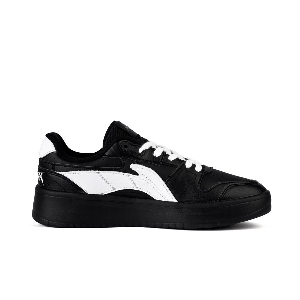 Li Ning Slip Resistant Cushioning Abrasion Resistant Low top Skateboard Shoes Men's Black White AGCU515-5(Team746-)