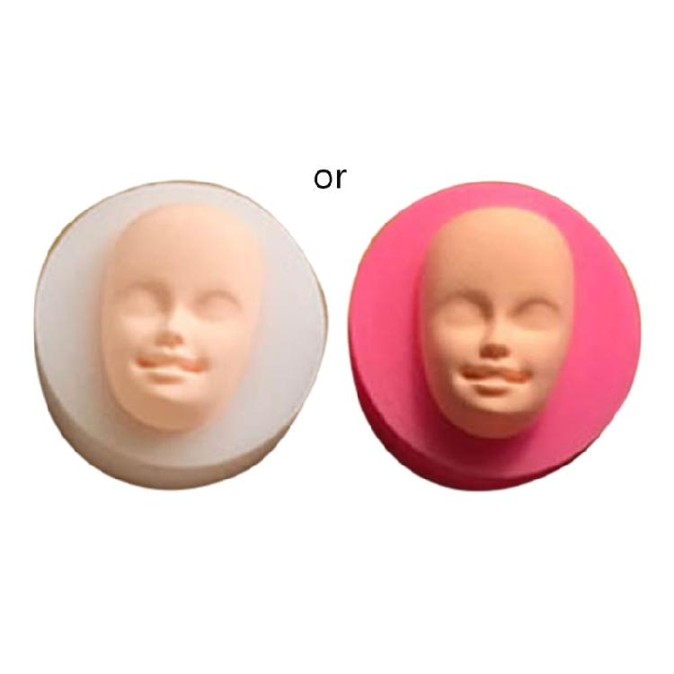 Dolls Head Face Mould, Silicone Baby Head Molds, Baby Shower Fondant Cake Mould