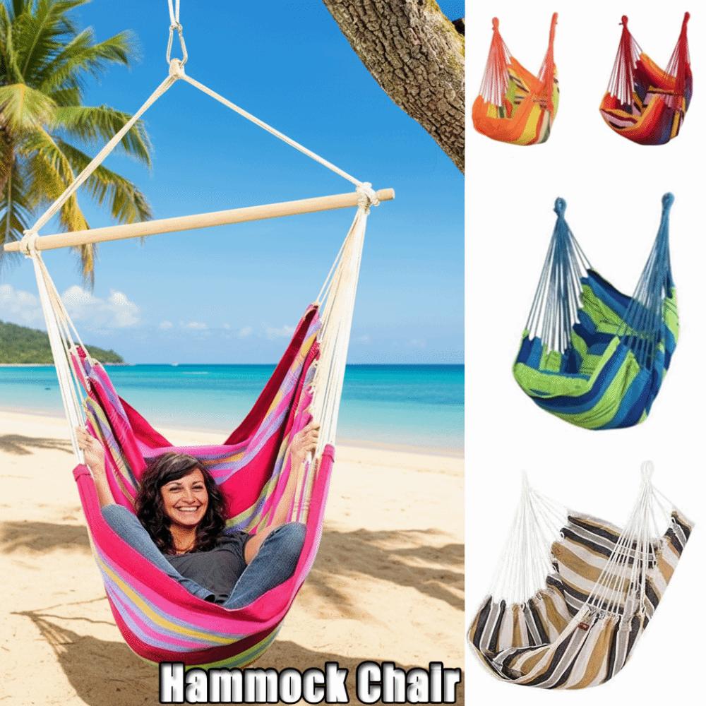 Outdoor Hanging Hammock Chair Adult Hammocks Camping Hanging Beds Garden Swing Seat Tree Straps For Travel Courtyard And Terrace