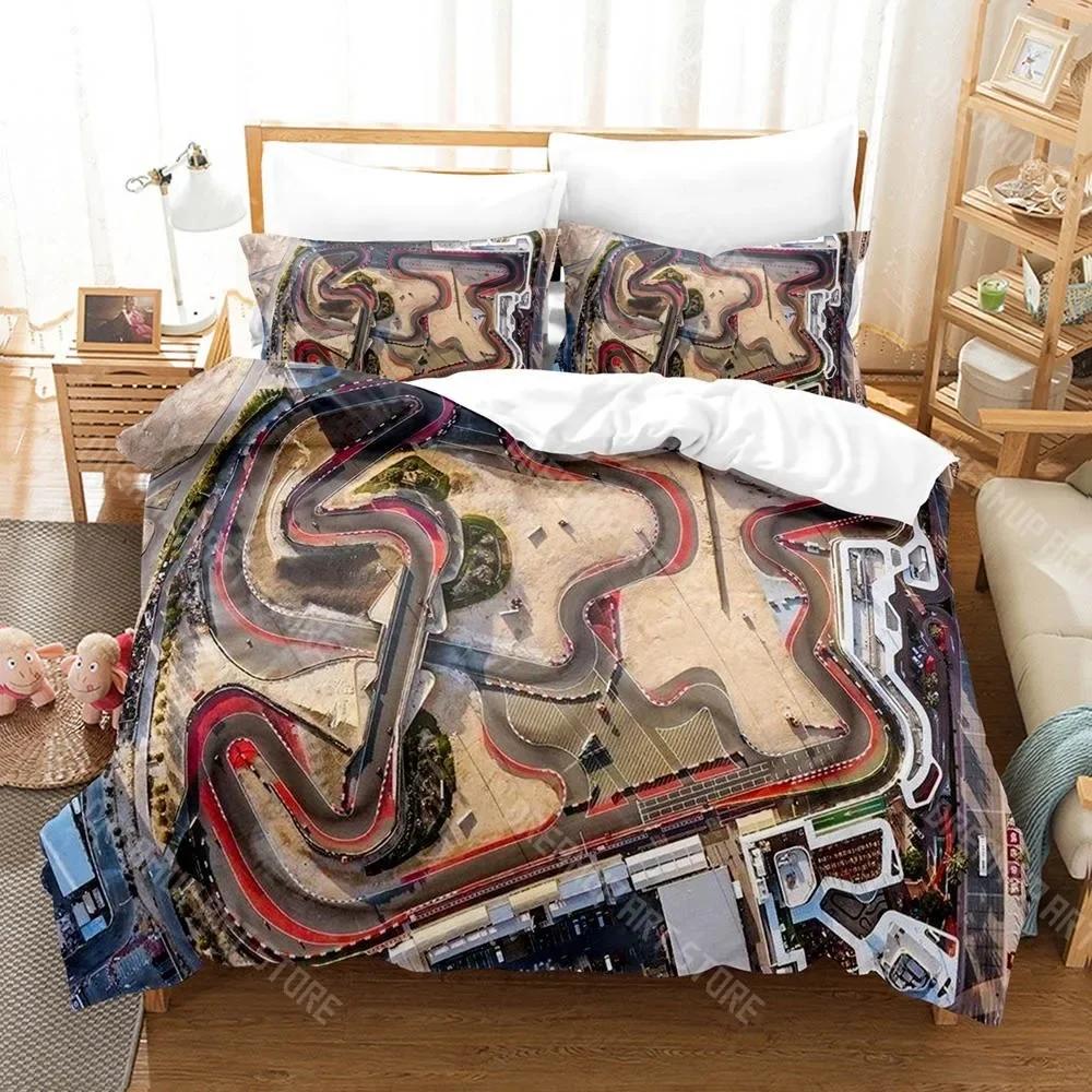 3D Print F1 Race Track Bedding Set Single Twin Full Queen King Size Bed Set Aldult Kid Bedroom Duvetcover Sets 3D  Bed Sheet