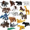 Tierfiguren Dinosaurier Tiger Hai Wolf Affe Giraffe Dinosaurier Figur Modell Bausteine Spielzeug für Kinder Kinder Geschenke