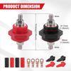 300A 48V DC Post Connectors Brass Replacement Terminal Kit 3/8in Stud Battery Power Junction for Car Camping RV Truck Boat