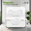 4 Pack Magnetic Silicone Shower Curtain Clips for Keeping Liner Closed to Wall Agat Water Splashing Out, Self Adhesive Windproof Splash Holder, Easy
