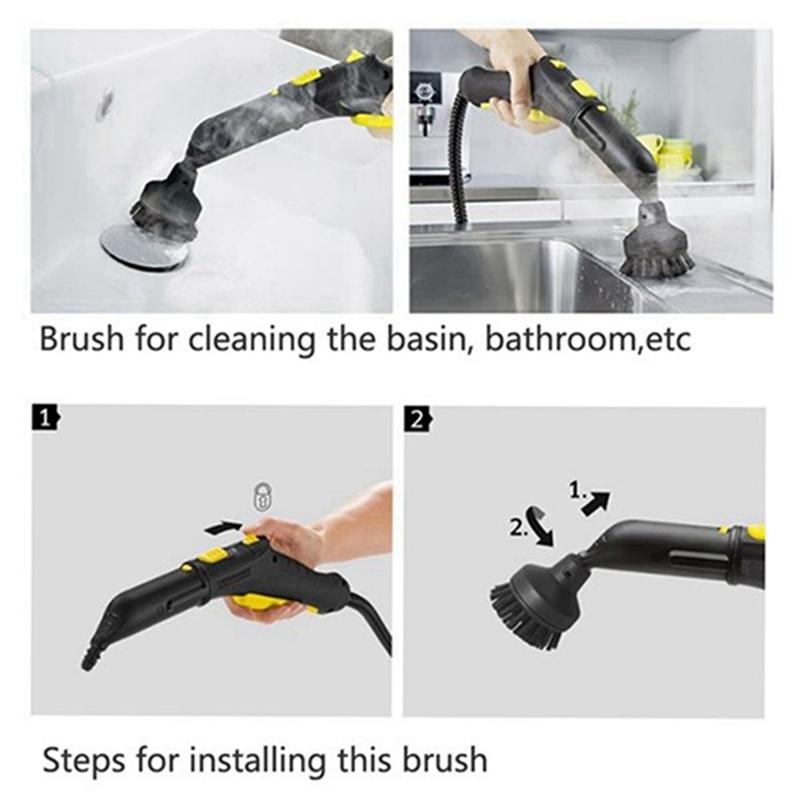 A25F-Steam Extension Nozzle Suitable For Karcher Steam Cleaners Includes Nozzle, Brush And Cloth