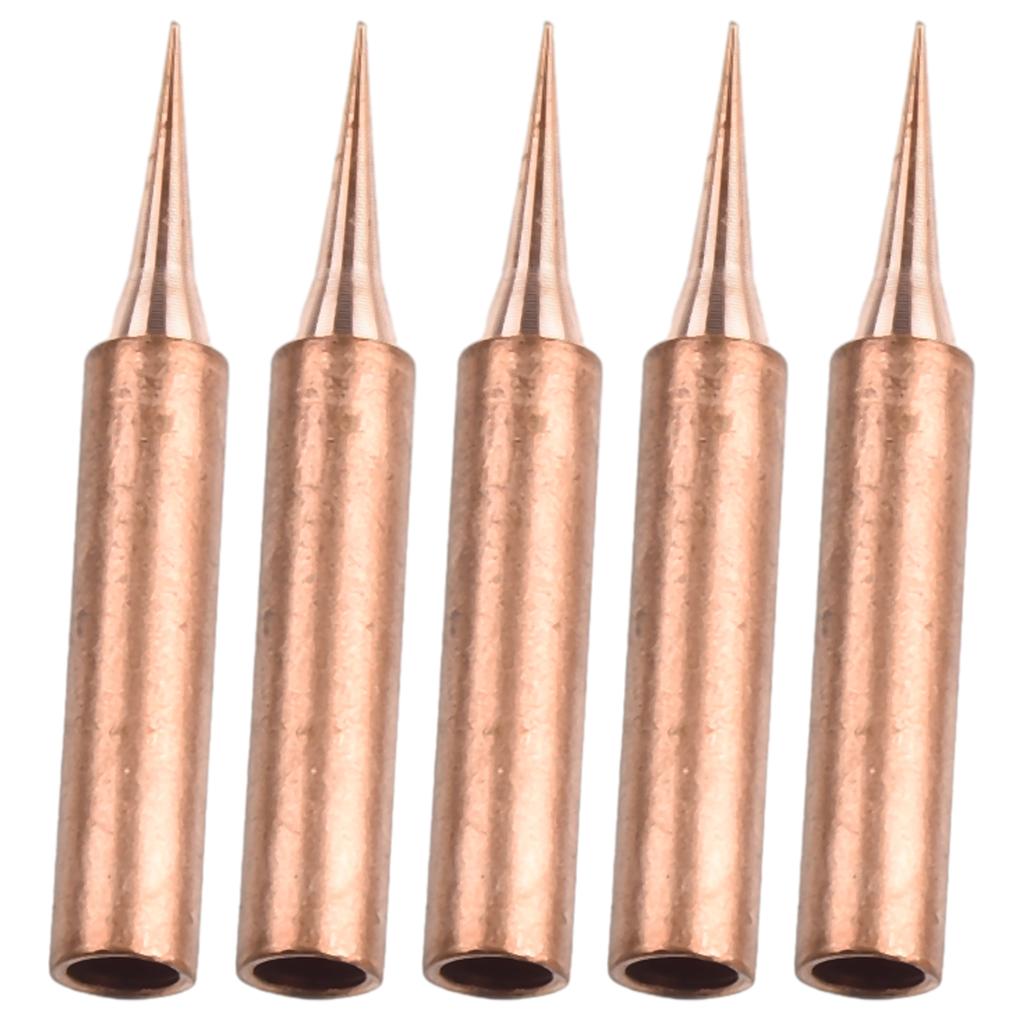 5 Pcs 900M-T Copper Soldering Iron Tips -free Welding Solder Tip 933.907.951 Rework Station Welding Head Soldering Tool
