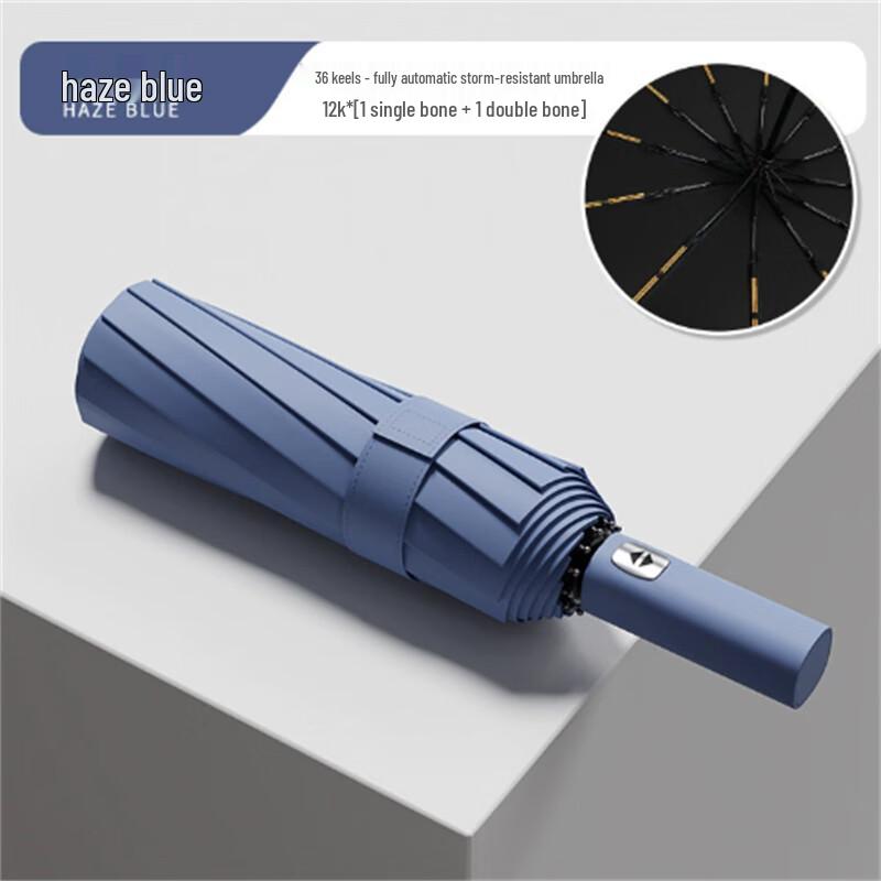 Автоматический 3-складной ветрозащитный УФ-зонт