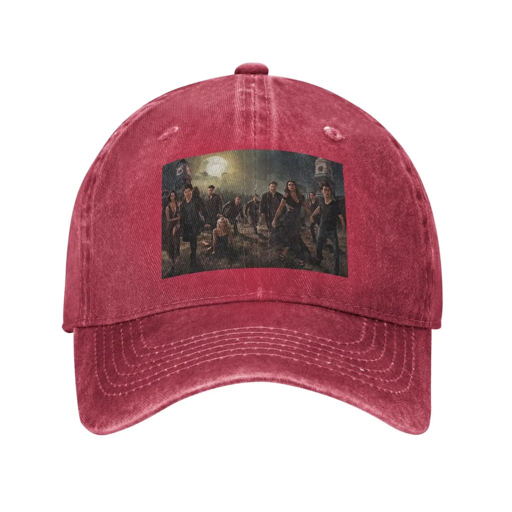 The Vampire Diaries Washed Denim Cap Casual Baseball Caps Adjustable Hat Summer Unisex Baseball Hats