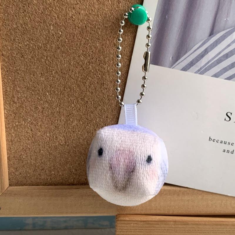 5Pcsset Cute Simulation Parrot Plush Doll Super Mini Square Parrot Key Chain Pendant Soft Stuffed Toy For Girl Bag Pendant Gift