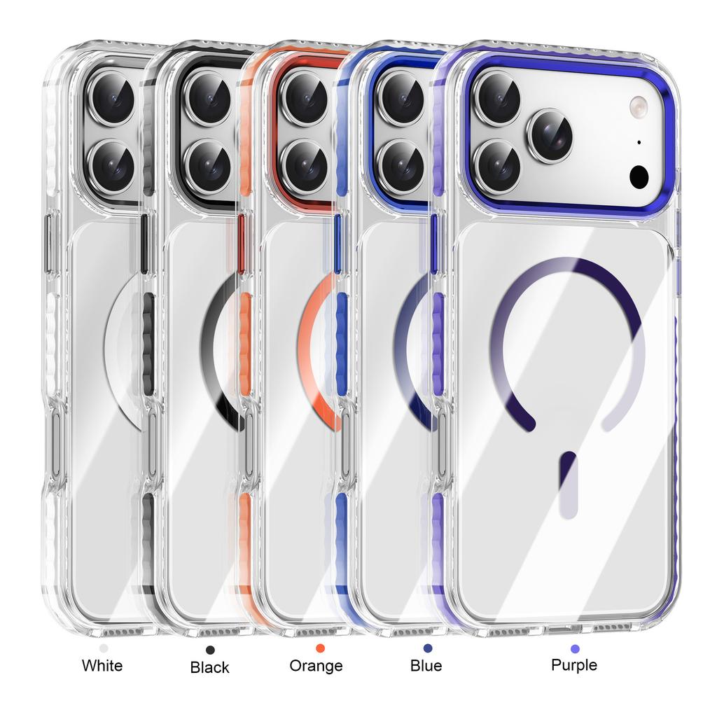 Double-layer Airbag Magnetic Suction for IPhone17 Air Mobile Phone Case 16 Anti-yellow and Anti-collision for Apple 15pro Protective Case