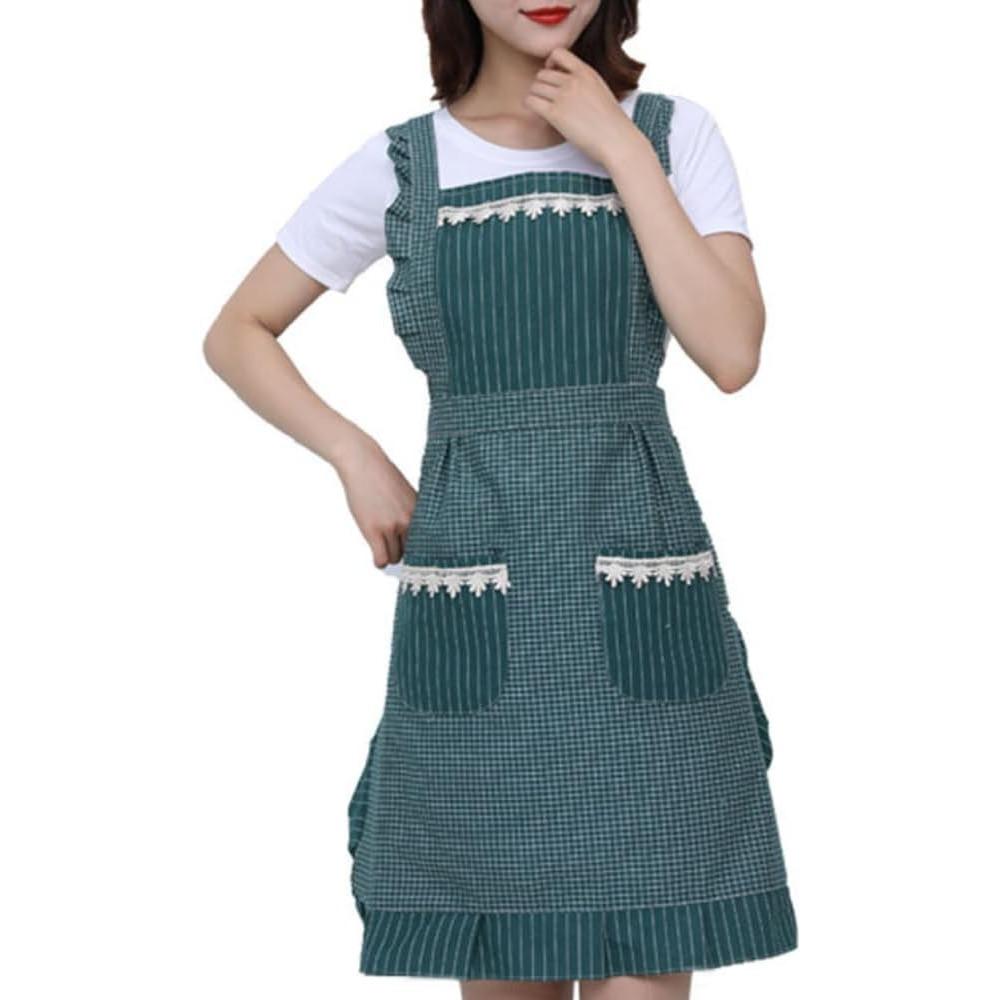 Cute Apron for Women with Pockets, Comfortable Kitchen Apron, Perfect for Cafe Shop, Baking, Gardening, Cooking.