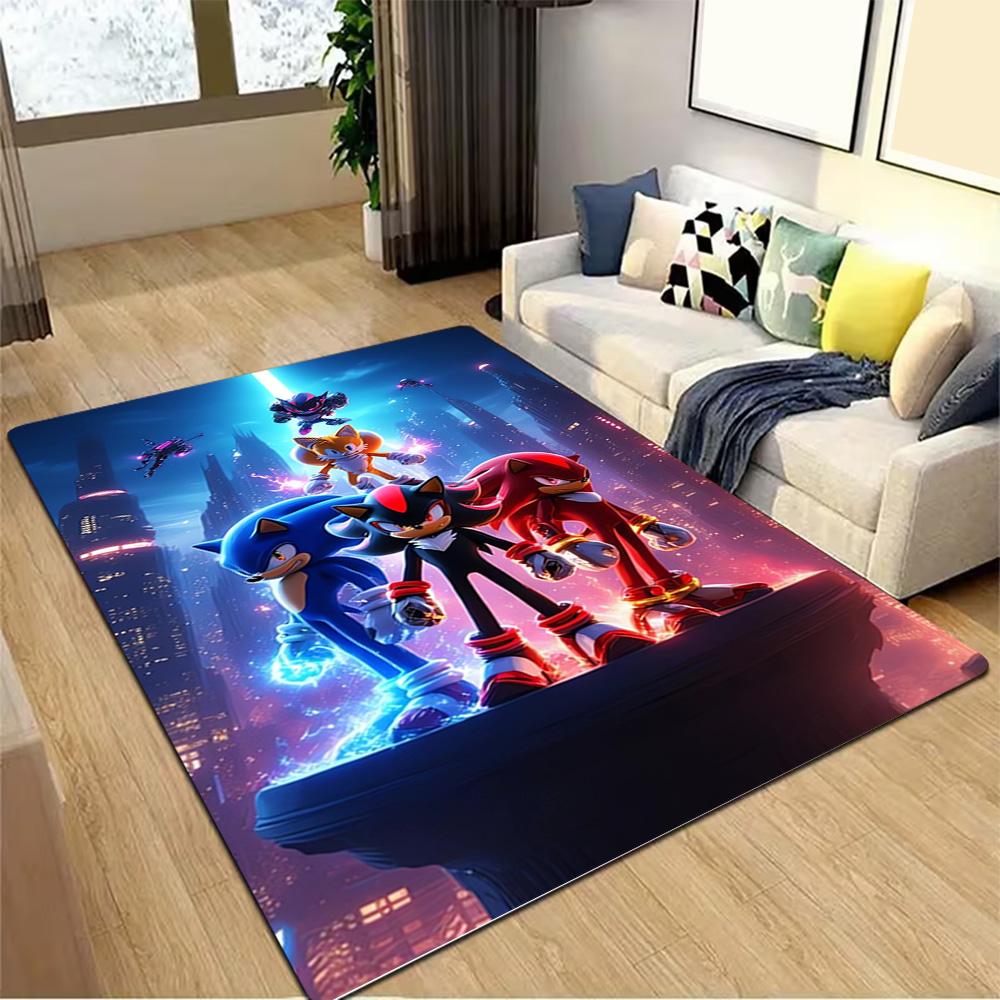 Sonic & Shadow: Speed Clash Decoration,Carpet,Living Room,Bedroom, Non-slip,Square rug