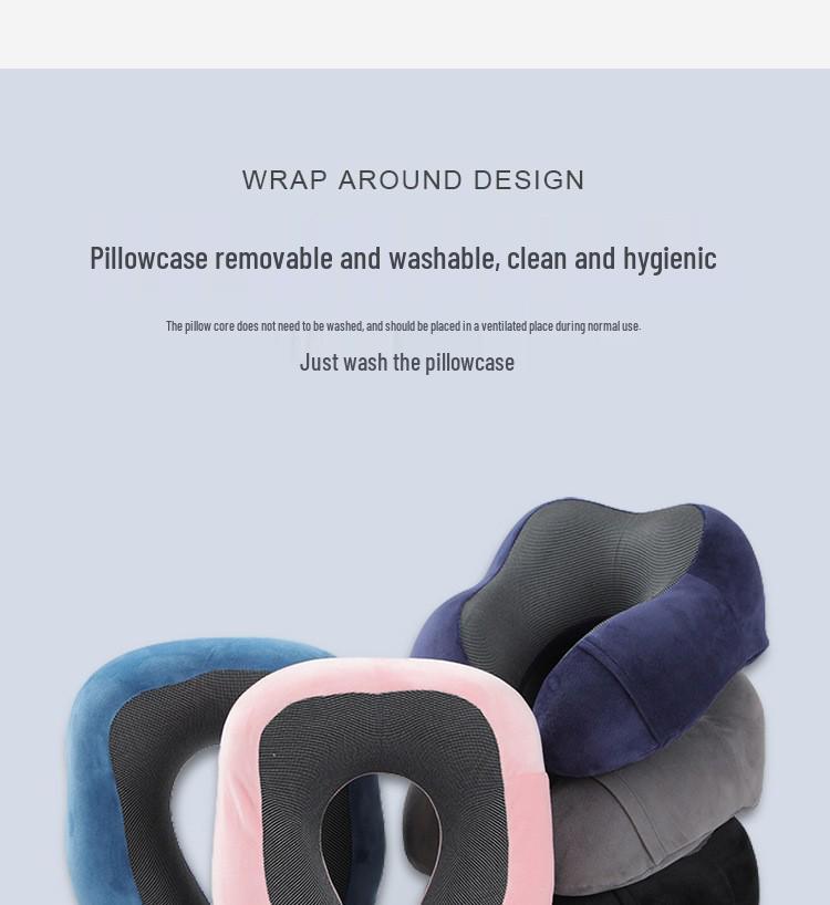 Hump-Shaped Memory Foam U-Shaped Neck Pillow for Office, Travel, and Business Trips