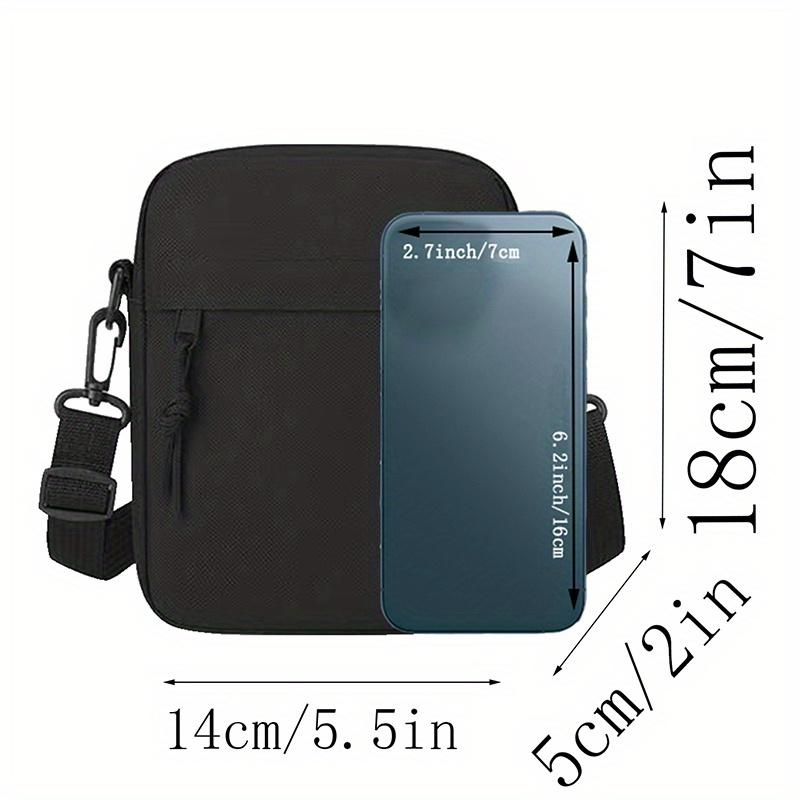 Unisex Men's and Women's Shoulder Bag, Solid Color Shoulder Mini Small Square Bag, Casual and Lightweight Mobile Phone Bag, with Random Pull Direction
