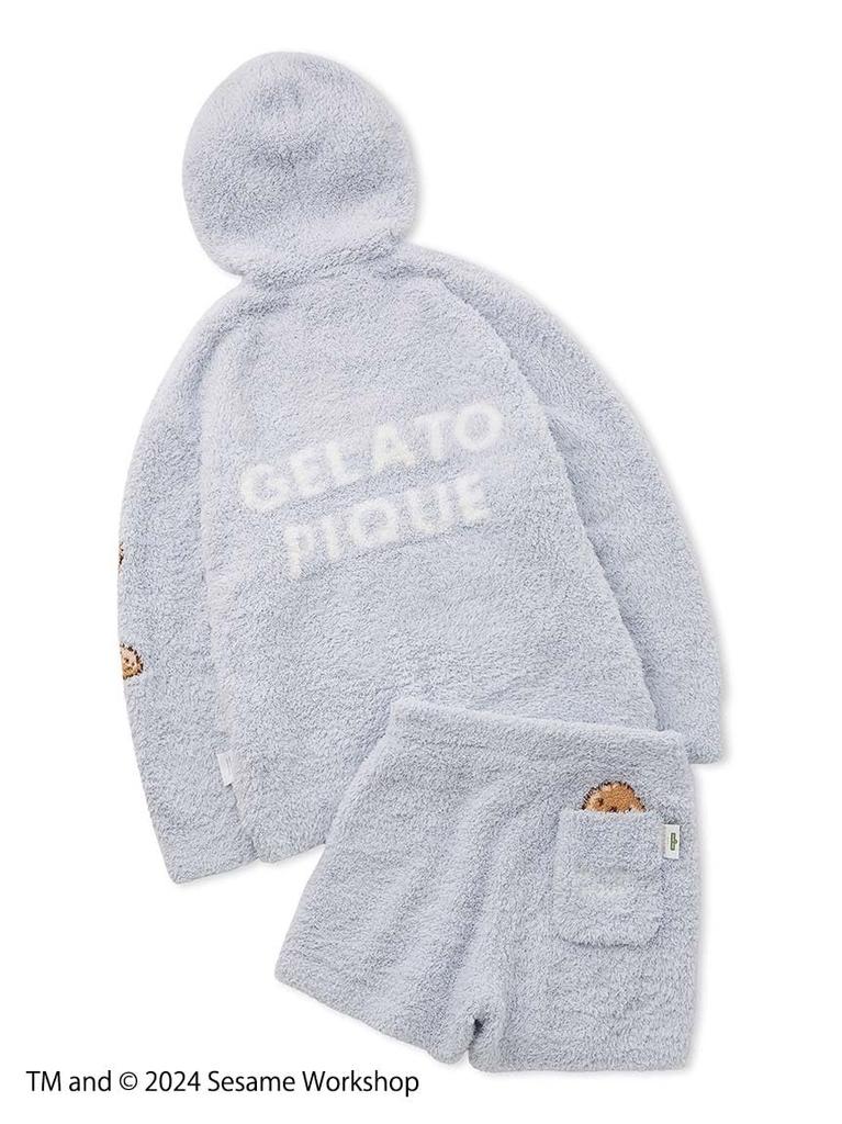 Gelato Pique Sesame Street Cookie Monster Hoodie Shorts Set Blue & (PWNT245030) Women's