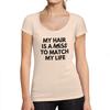 ULTRABASIC  -  Tee-Shirt Femme col Rond Decollete My Hair Is a Mess