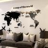 Cross Asia Edition Acrylic Map Wall Sticker for Home and Living Room Decor