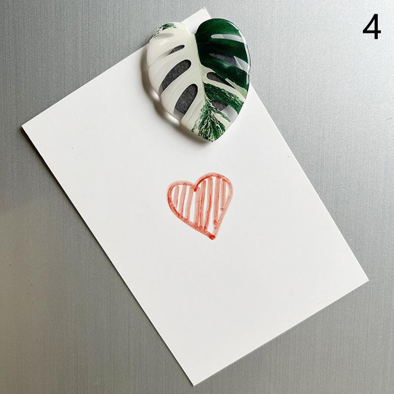 Fridge Magnet Stickers Simulate Leaves Shape Message Memo Paper Fixed For Home Office Work Education Supplies