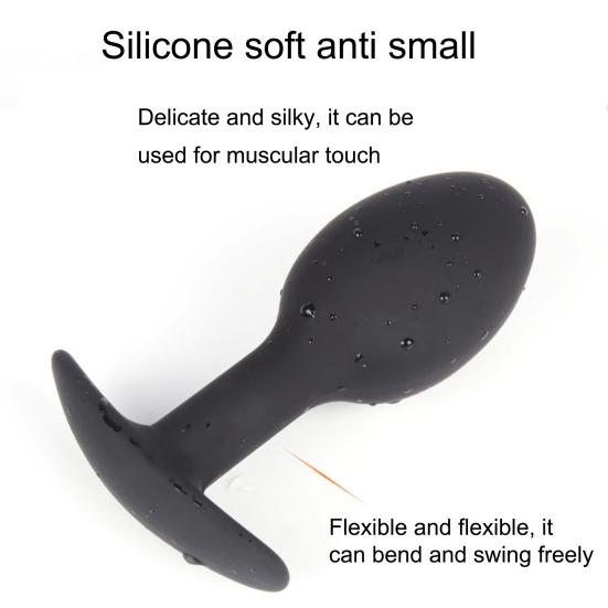 Unisex Soft Silicone G-pot Expansion Dilator Massager Anal Butt Plug Sex Tool