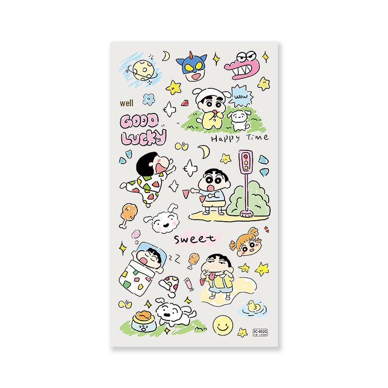 Sky Original Crayon Shin-chan Embossed Sticker - Cute DIY Traffic Guidance Décor for Phones