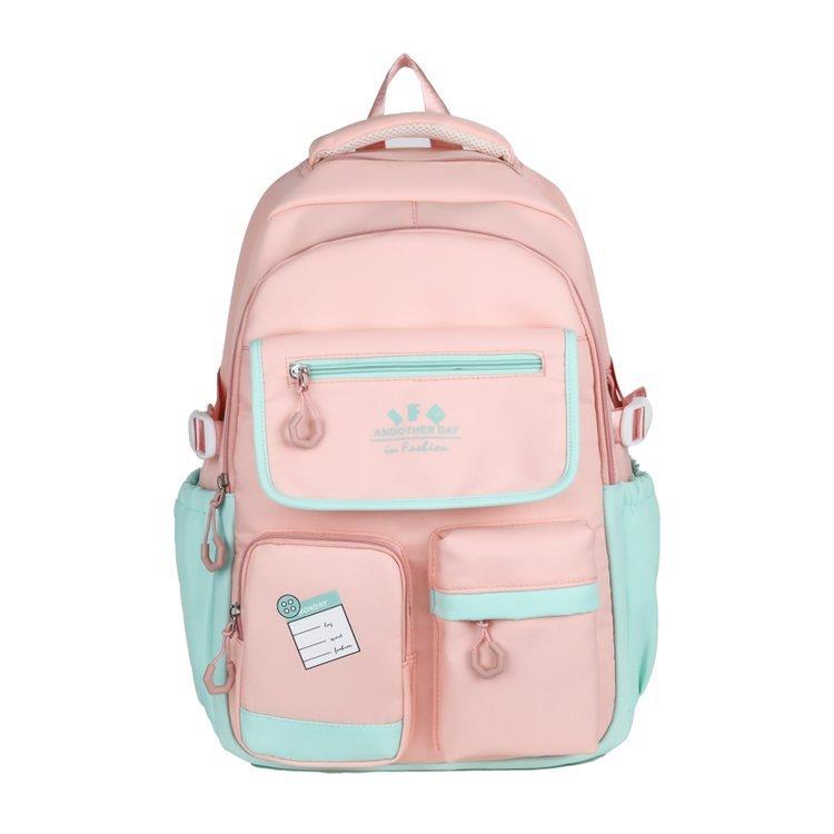Schoolbag female ins high value cute bar versatile large capacity junior high school student schoolbag junior high school student backpack